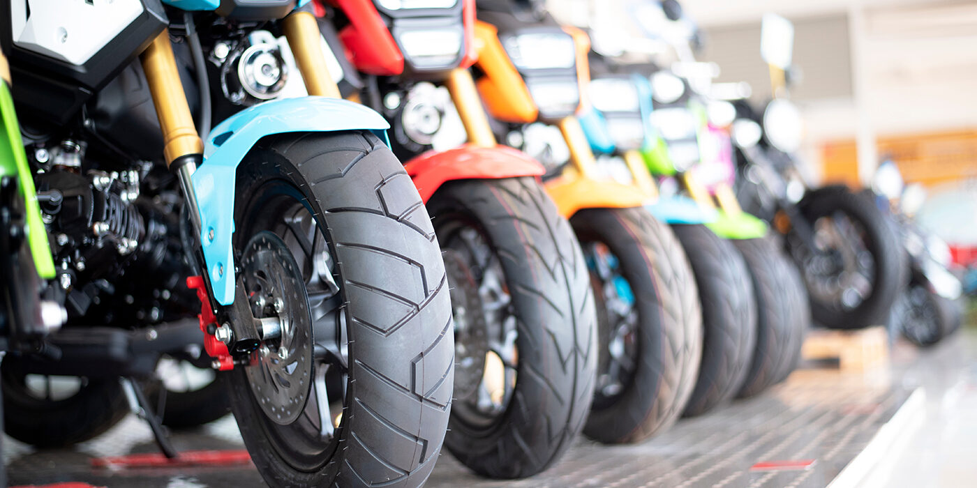 Motorcycle business, background, motorcycle showroom, blurry abstract, blurred background and can be an illustration of motorcycle parking articles