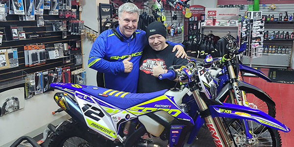 Sherco Sales Manager Gary Hazel, Jerry White