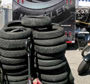 these take-offs were swapped with new metzeler 888 tires on thursday.