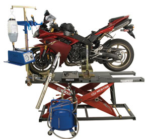 the sport jack adapter is a great accessory for the mc450  center jack  that allows you to safely raise a 
motor cycle  by the frame. the sports  jack can used as a stand-alone  item, or with any of k&l ‘s popular mc series lifts.
